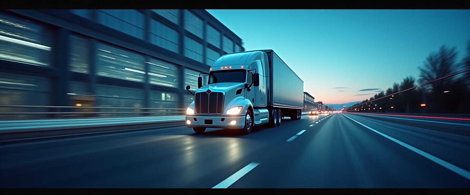 Global logistics montage showing freight trucks and warehousing operations